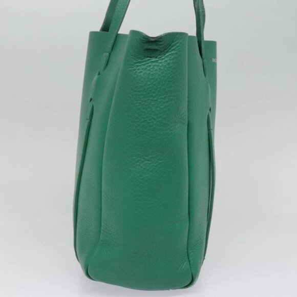 BALENCIAGA Tote Bag Leather 2way Green Silver Auth ep5837 - Picture 5 of 15